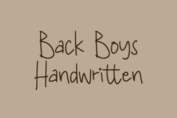 Back Boys Handwritten: The Playful Typeface for Friendly Designs