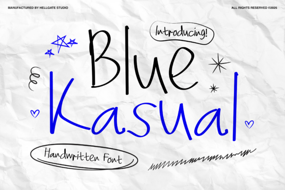 Blue Kasual Handwritten: Injecting Whimsy into Modern Design