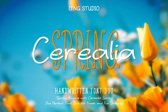 Cerealia Spring: A Playful Font Duo for Fresh Designs