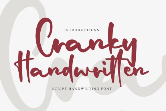 Cranky Handwritten: A Bold Vintage Script for Modern Design