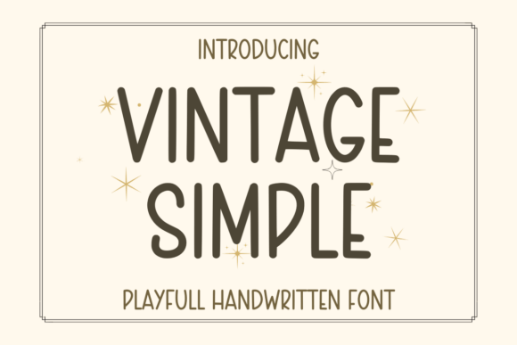 Vintage Simple: A Handwritten Font with Timeless Appeal